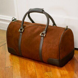 Marlboro 100% Real Leather Duffel Bag With Carrying Handle With Original Tags